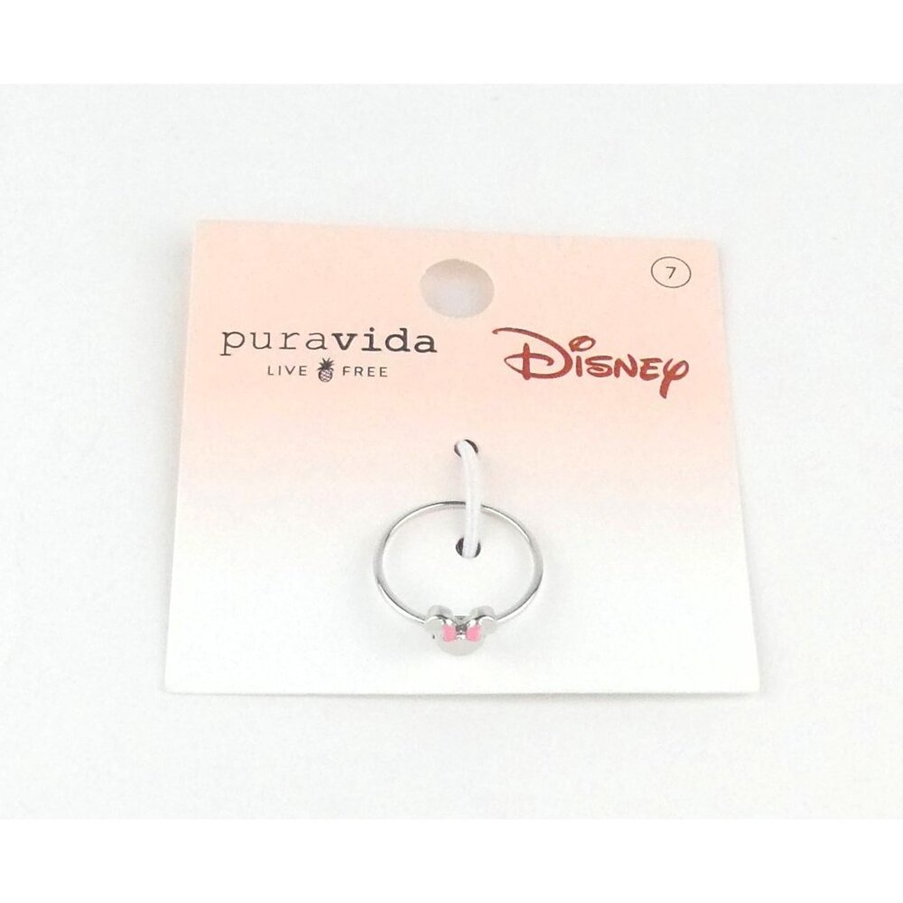 Pura Vida Disney Delicate Minnie Head Ring NWT Size 7